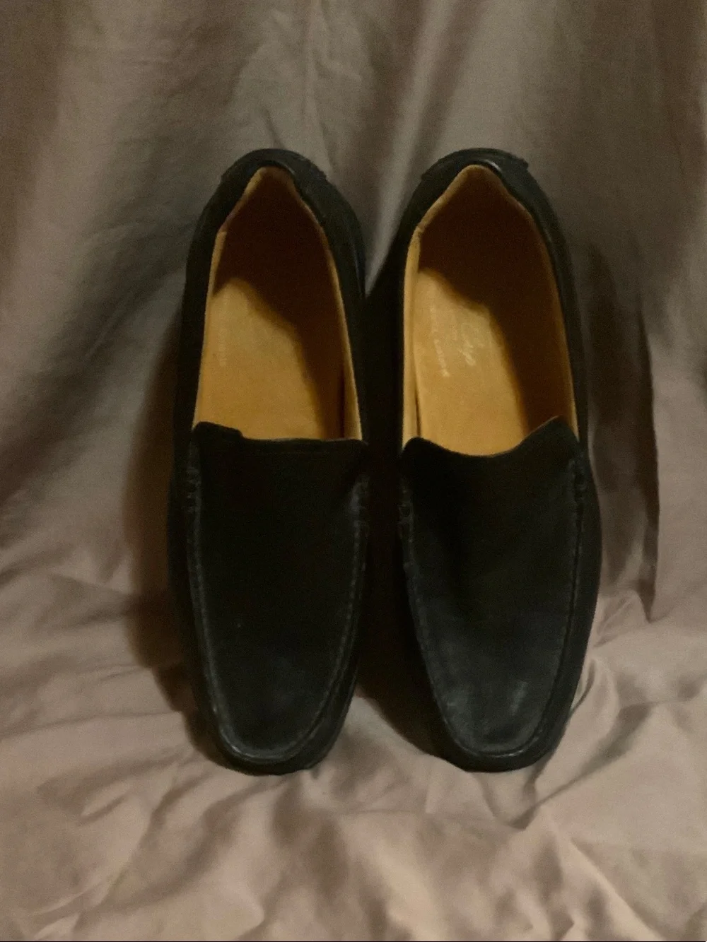 Sperry Black Leather Slip-On Loafers